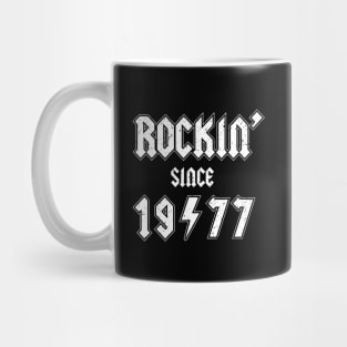 Rockin since 1977 birthday rocker gift Mug